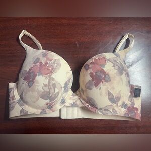 Vince Camuto Cream Bra with Dusty Rose & Gray Floral Print